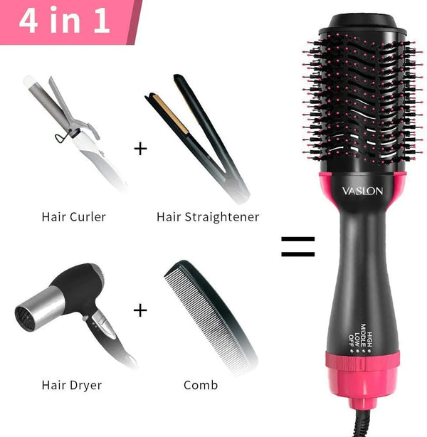 Hot Air Brush 2 In 1 Dryer & Straightener